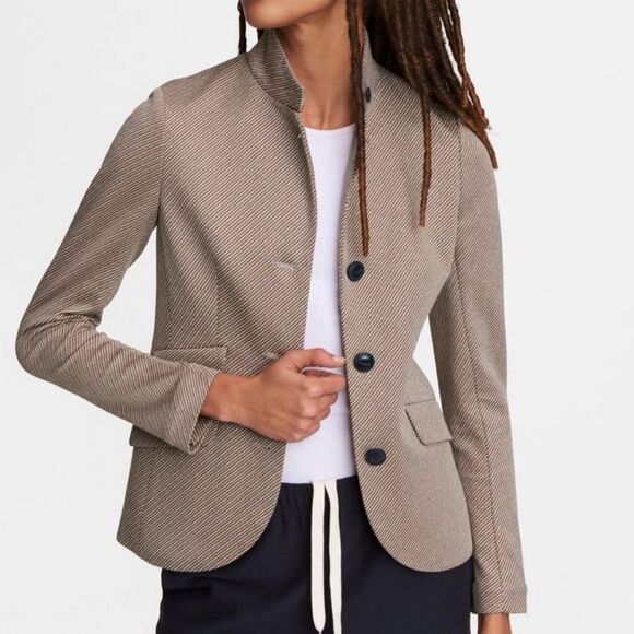 Rag & Bone Slade Blazer in Beige Multi Stripe 2 - Picture 1 of 14